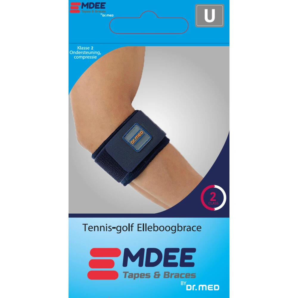 Emdee Tennis-Golf Elleboogbrace Blauw 3 Emdee Tennis-Golf Elleboogbrace Blauw