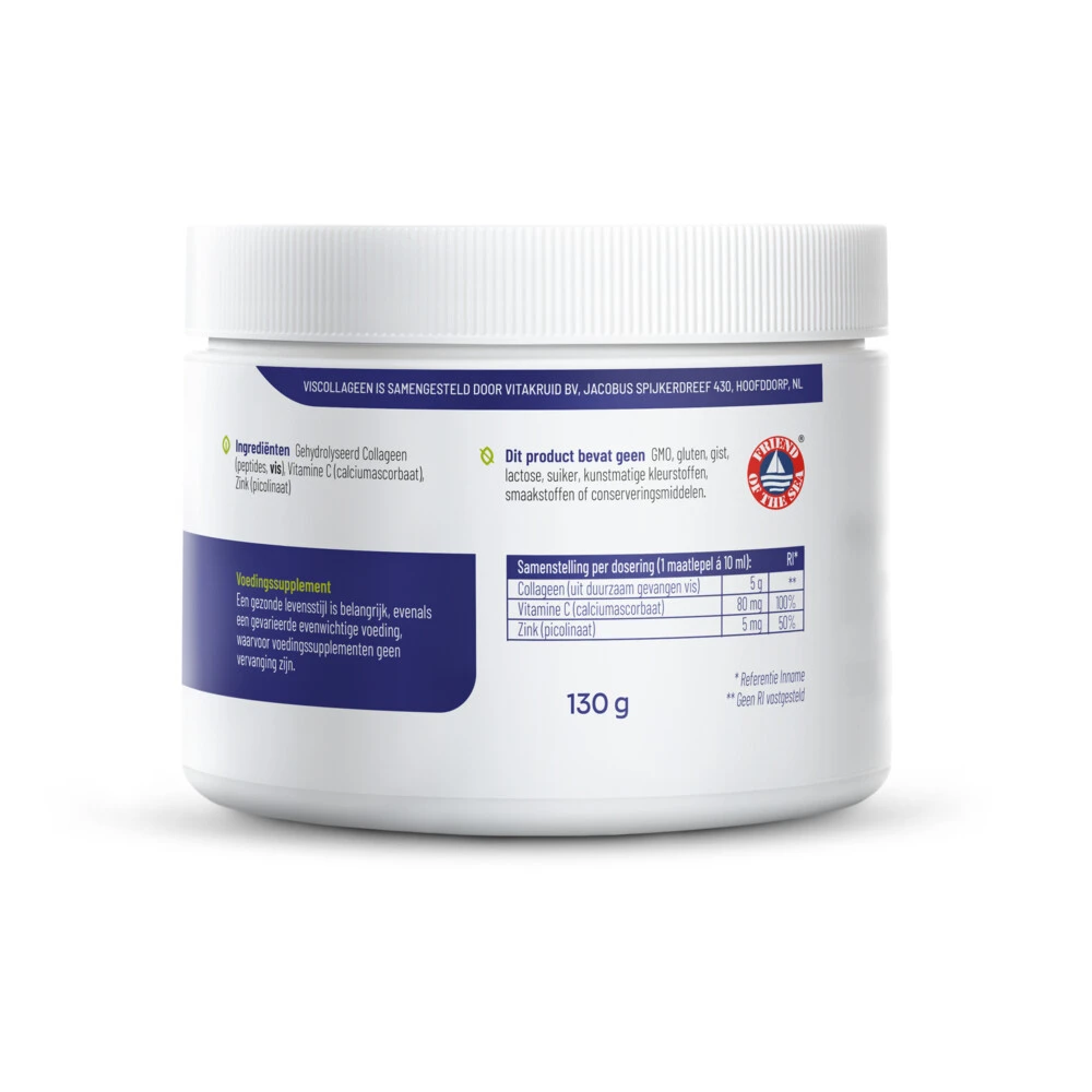 Vitakruid Pure Viscollageen Poeder Met C En Zink 5 Vitakruid Pure Viscollageen Poeder Met C En Zink - Afbeelding 3