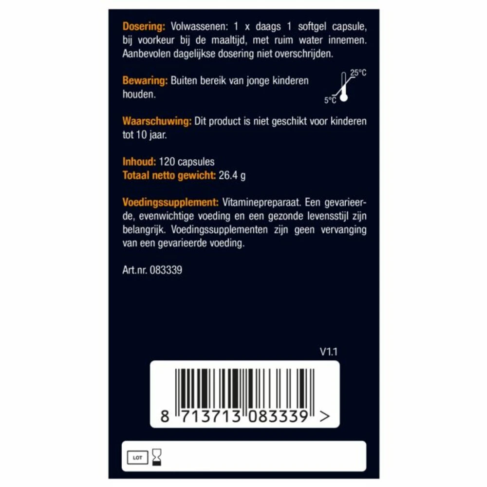 3x Lucovitaal Vitamine D3 D3 75mcg (3000IE) Forte 7 3x Lucovitaal Vitamine D3 D3 75mcg (3000IE) Forte - Afbeelding 5