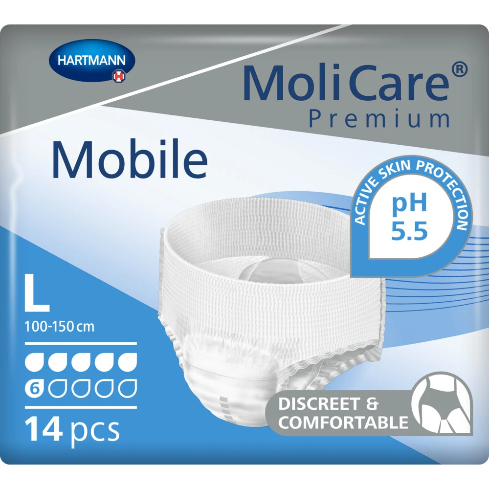 4x Molicare Premium Mobile 6 Druppels Large 1963 Ml Absorptie 3 4x Molicare Premium Mobile 6 Druppels Large 1963 Ml Absorptie
