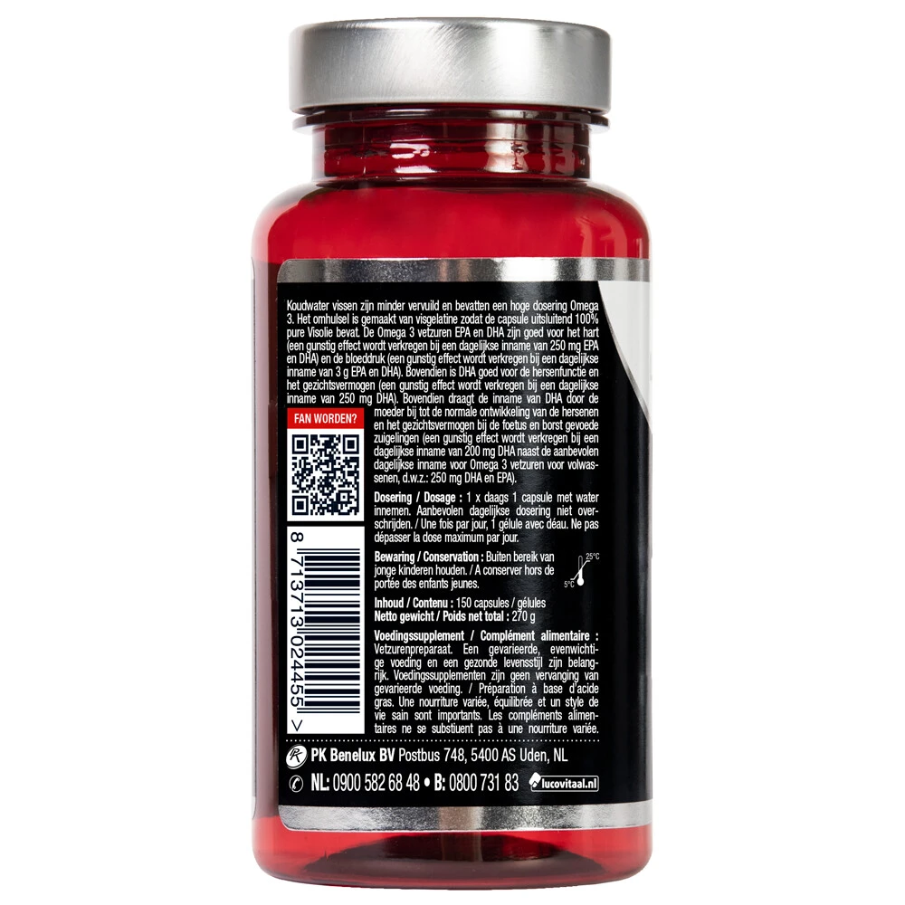 Lucovitaal Omega 3 Visolie Puur Koudwater 6 Lucovitaal Omega 3 Visolie Puur Koudwater - Afbeelding 4