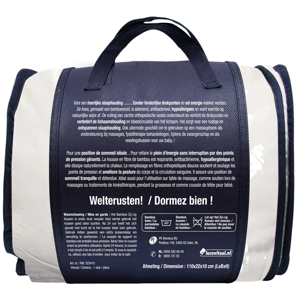 Lucovitaal Bamboe Zijligkussen 6 Lucovitaal Bamboe Zijligkussen - Afbeelding 4
