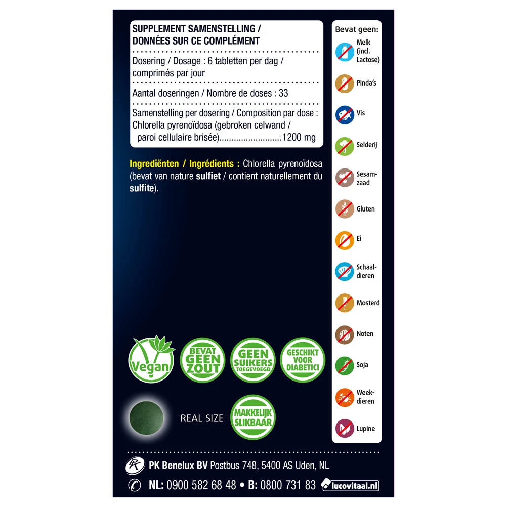 3x Lucovitaal Chlorella Puur 6 3x Lucovitaal Chlorella Puur - Afbeelding 4